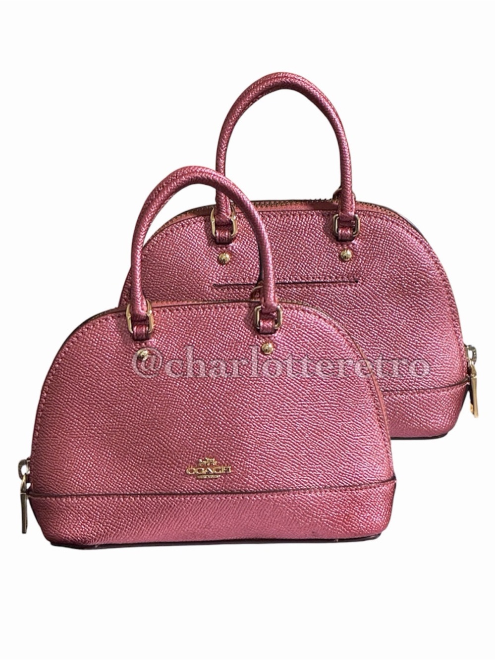 Coach • Sierra Mini Dome Satchel • Metallic Rose